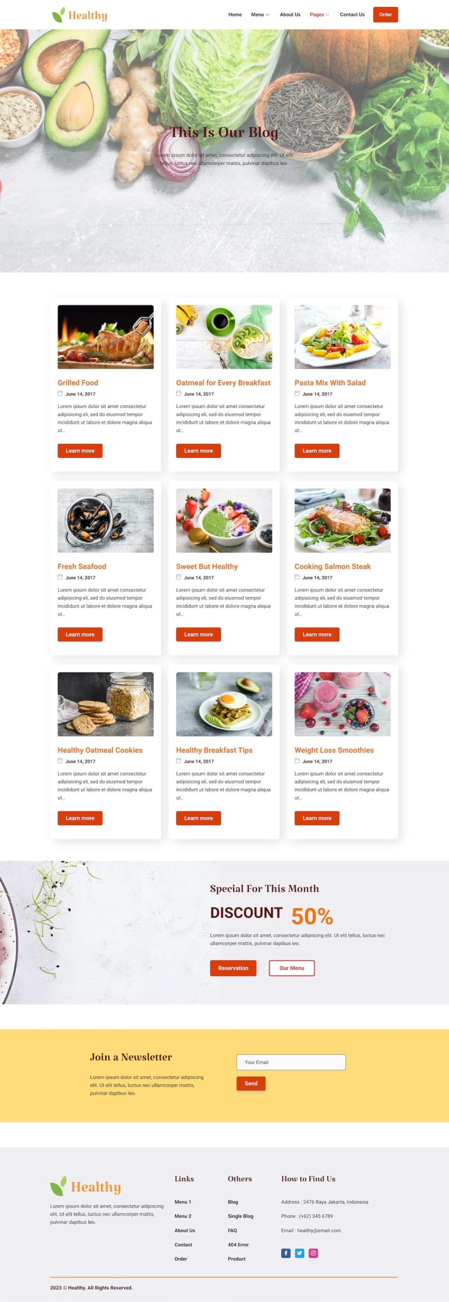 Healthy - Restaurant Elementor Template Kit - Image 3