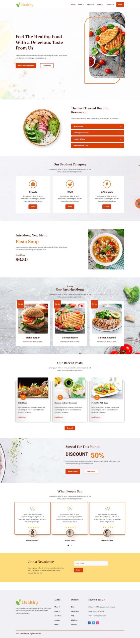 Healthy - Restaurant Elementor Template Kit - Image 7