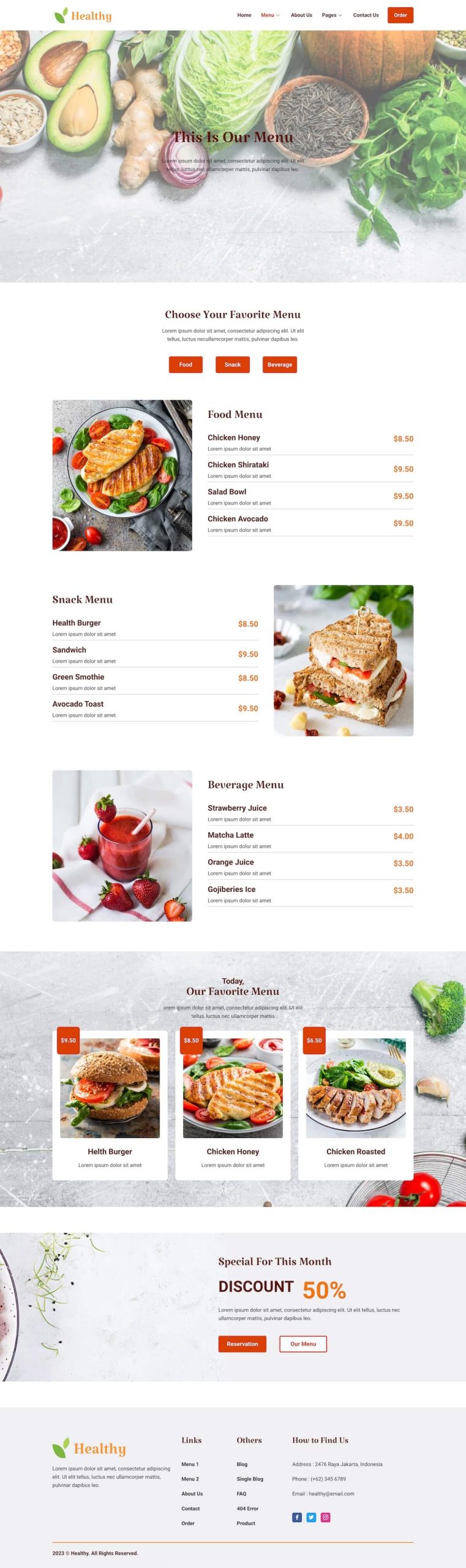 Healthy - Restaurant Elementor Template Kit - Image 9