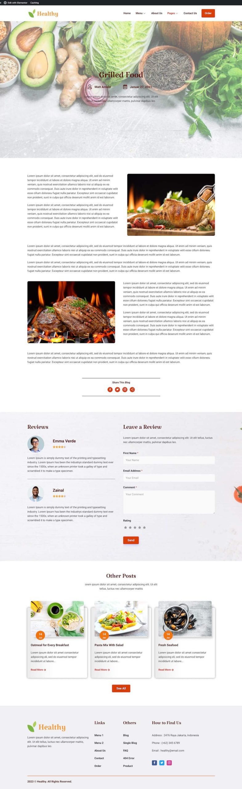 Healthy - Restaurant Elementor Template Kit - Image 11