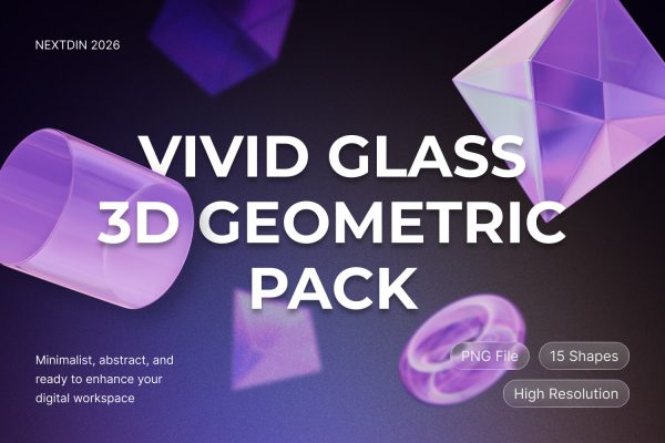 Cover Vivid Glass 3D Geometric Pack