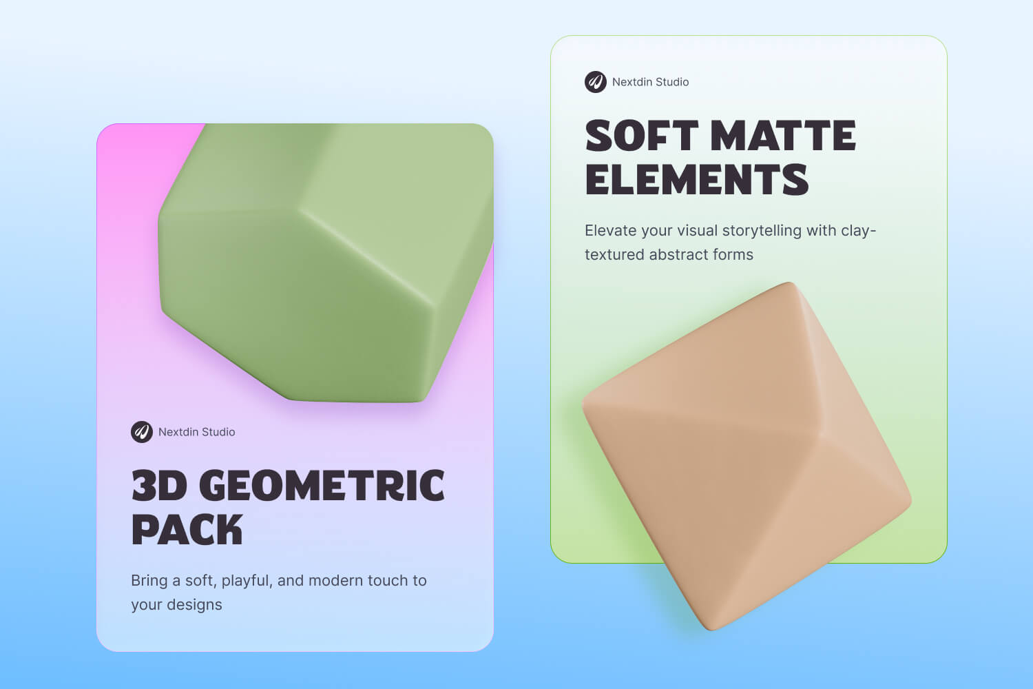 3D Pastel Geometric Pack - Image 2