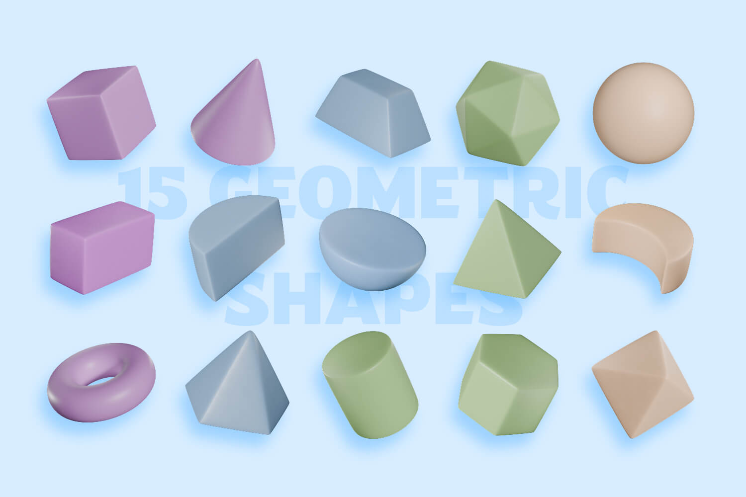 3D Pastel Geometric Pack - Image 4