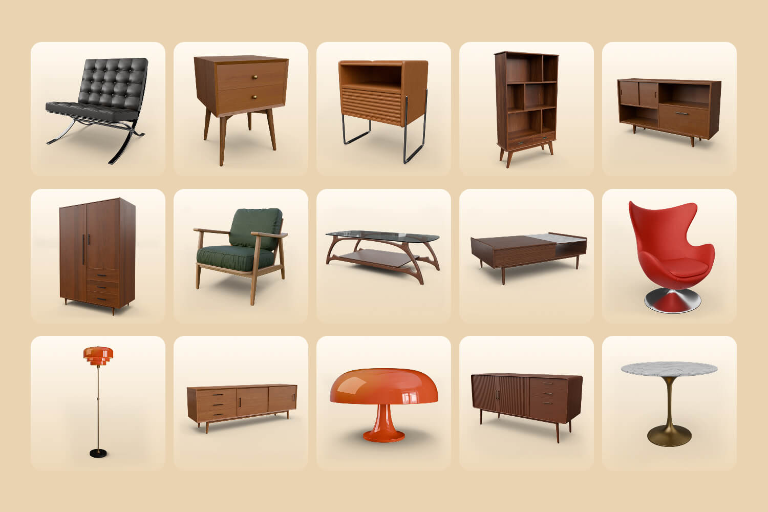 Cover Mid-Century Modern Furniture Pack