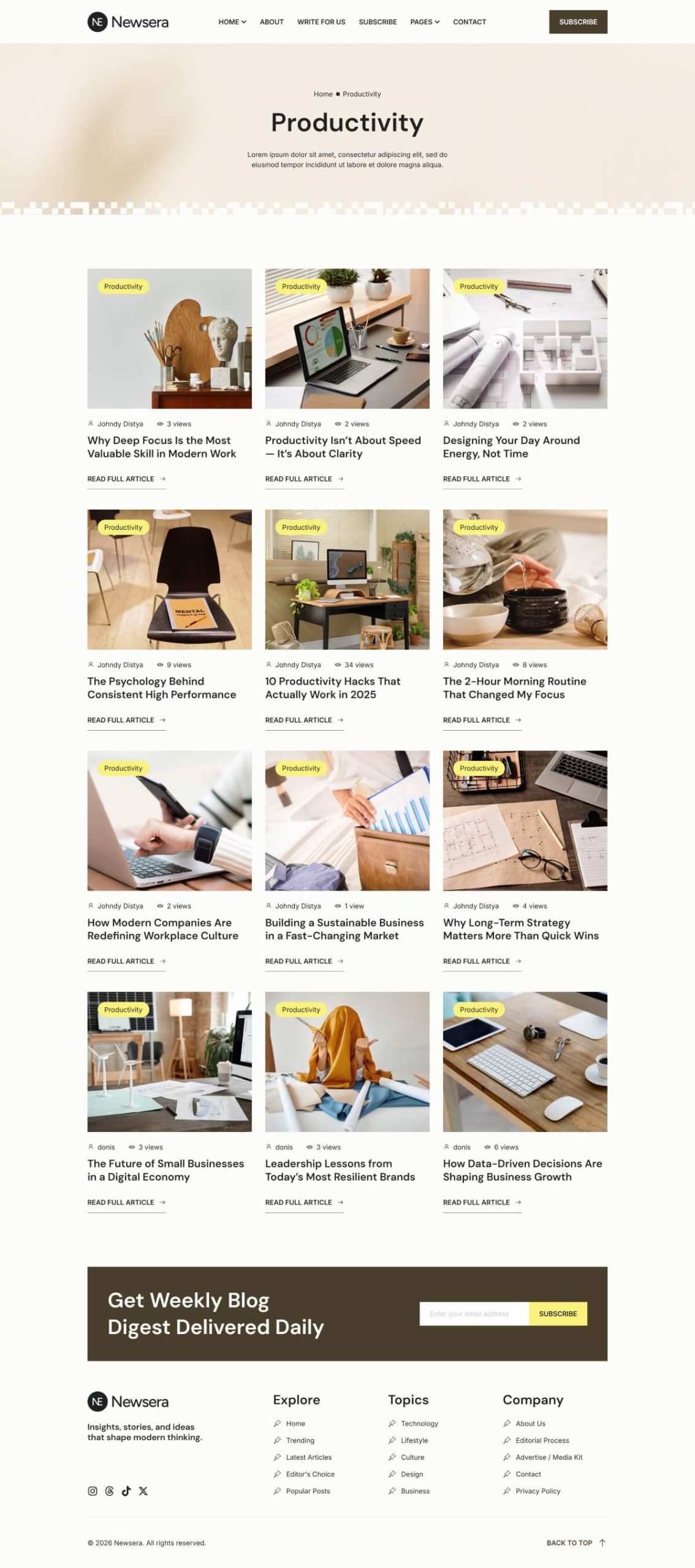 Newsera - Modern Blog & Magazine Template Kit - Image 5
