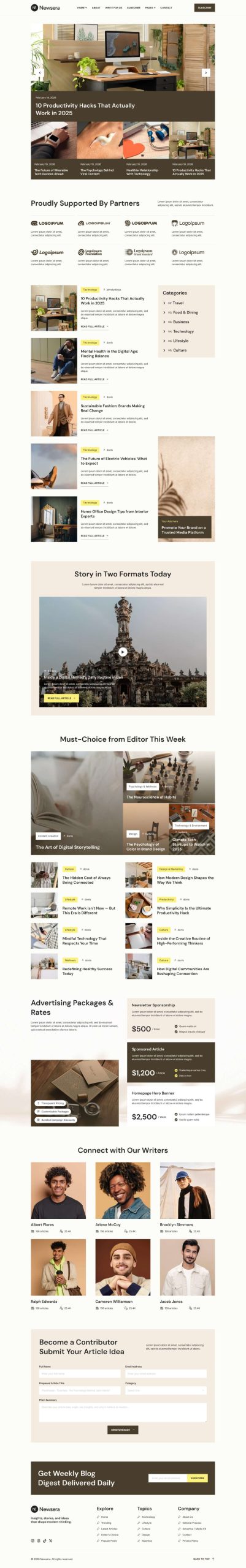 Newsera - Modern Blog & Magazine Template Kit - Image 8