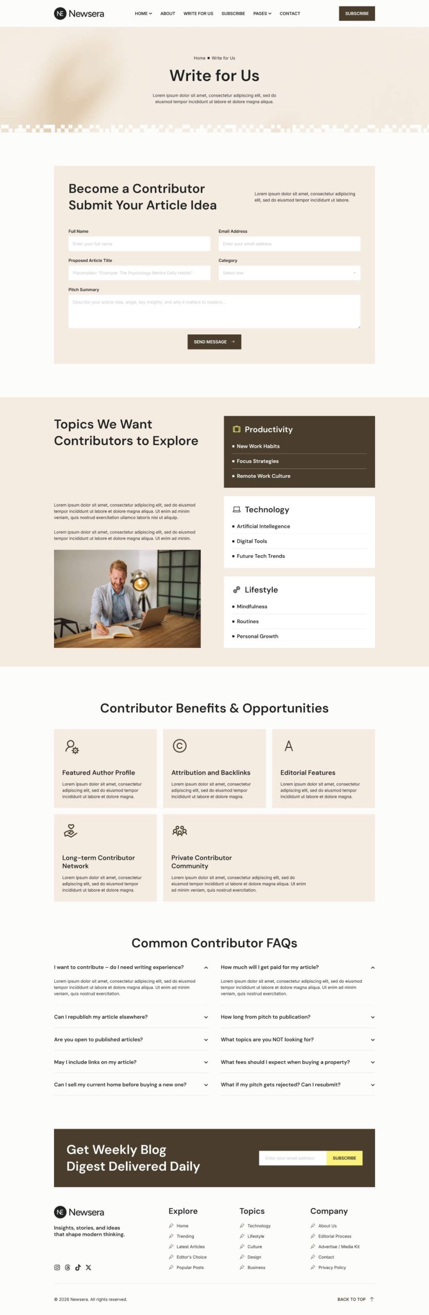 Newsera - Modern Blog & Magazine Template Kit - Image 13