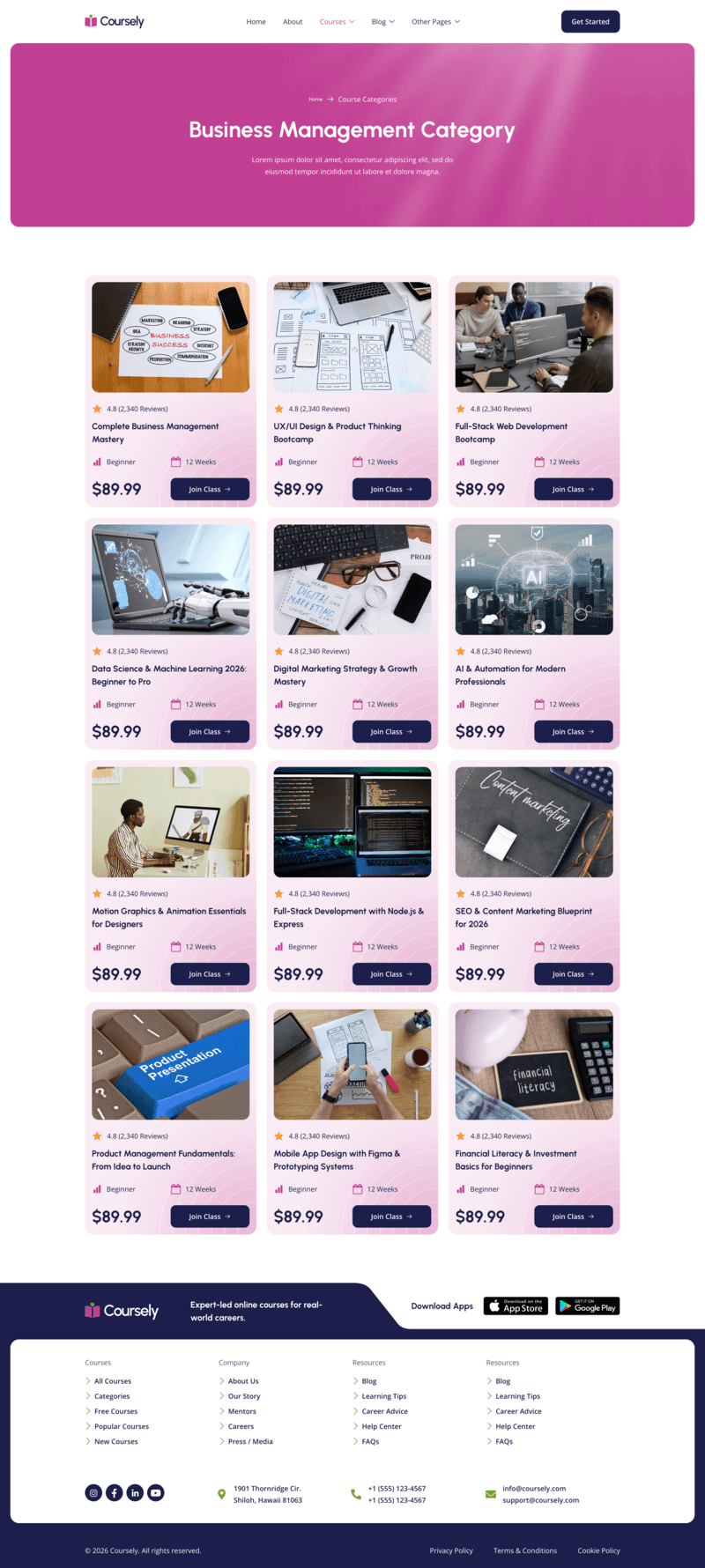 Coursely - Online Course & Education Elementor Template Kit - Image 6