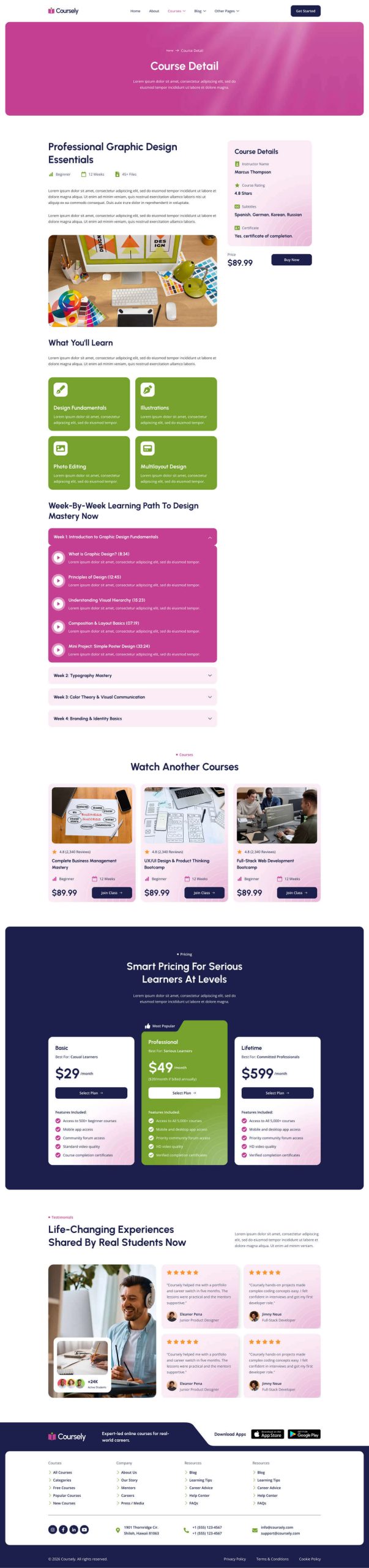 Coursely - Online Course & Education Elementor Template Kit - Image 7